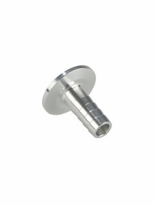 Small flange, aluminum, KF DN 25,with hose nozzle for tubing i.d. 12 mm