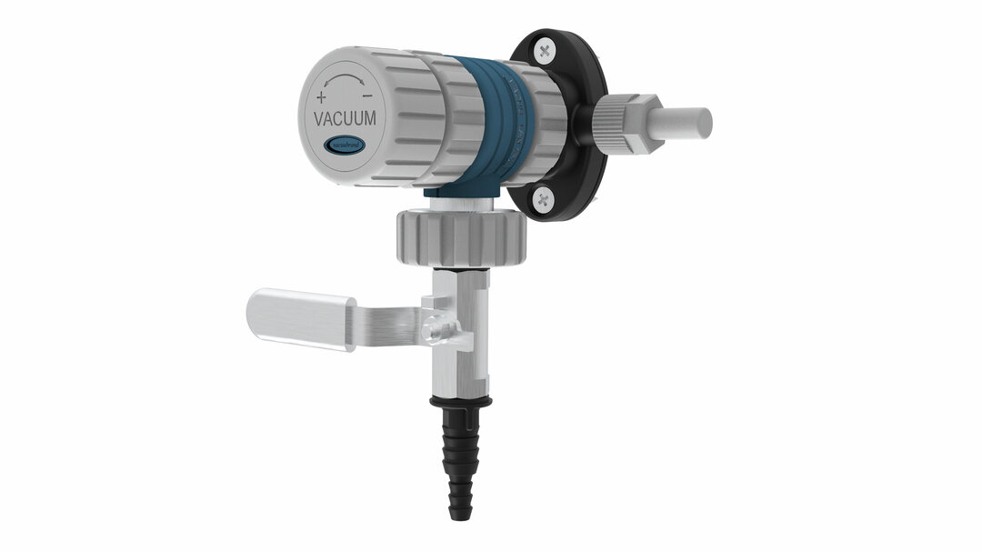 VACUU·LAN® shut off-/manual flowcontrol module VCL 02, with connectingpart A1, M35, for surface mounting,consisting of A1, B1, C2, D1